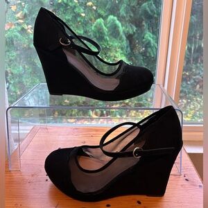 Torrid Elegant Black Wedge Heels